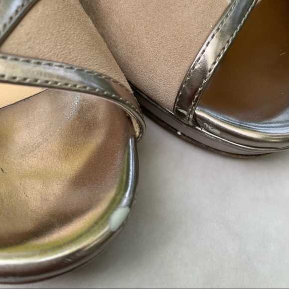 Jimmy Choo Leondra 120 SMT nude suede mirror leather pumps 39 - Picture 4 of 15